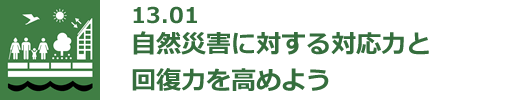 13.01 自然災害に対する対応力と回復力を高めよう