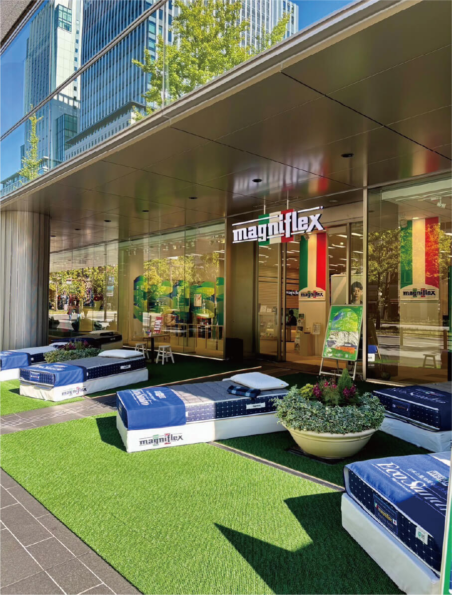 マニフレックス大阪ショールームの様子