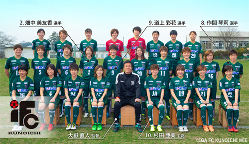 伊賀くノ一FC三重（女子サッカー なでしこリーグ1部）の皆さん