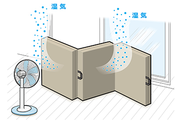 屋外で使用した後は必ずお手入れは必修！、Nの形で自立するからお手入れも簡単！