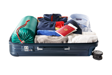 スーツケースに入れて、旅行先・出張先へも手軽に持っていくことが可能です。