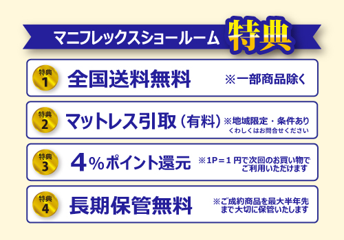 ショールーム特典